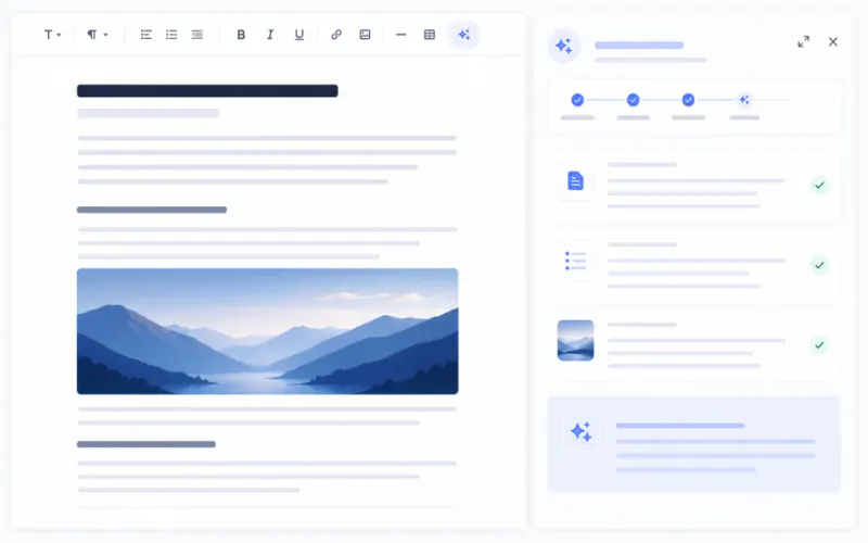 Minh họa AI viết bài cho website