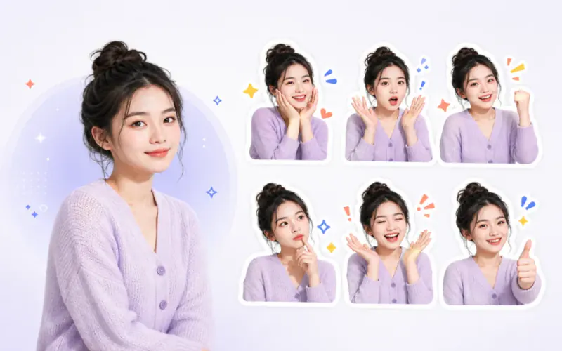 Minh họa AI tạo bộ Sticker