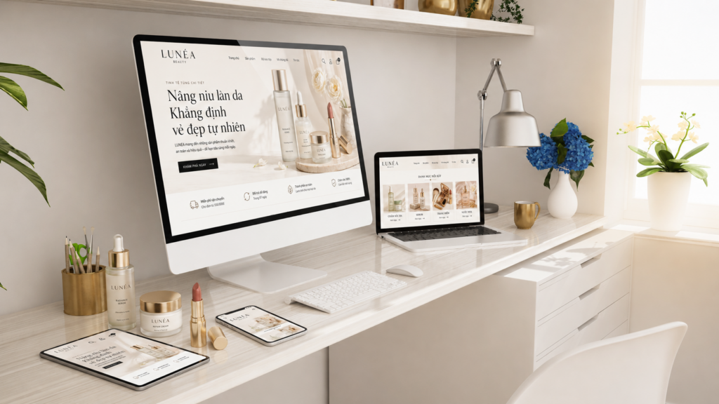 Mẫu website quần áo nữ của GEDA
