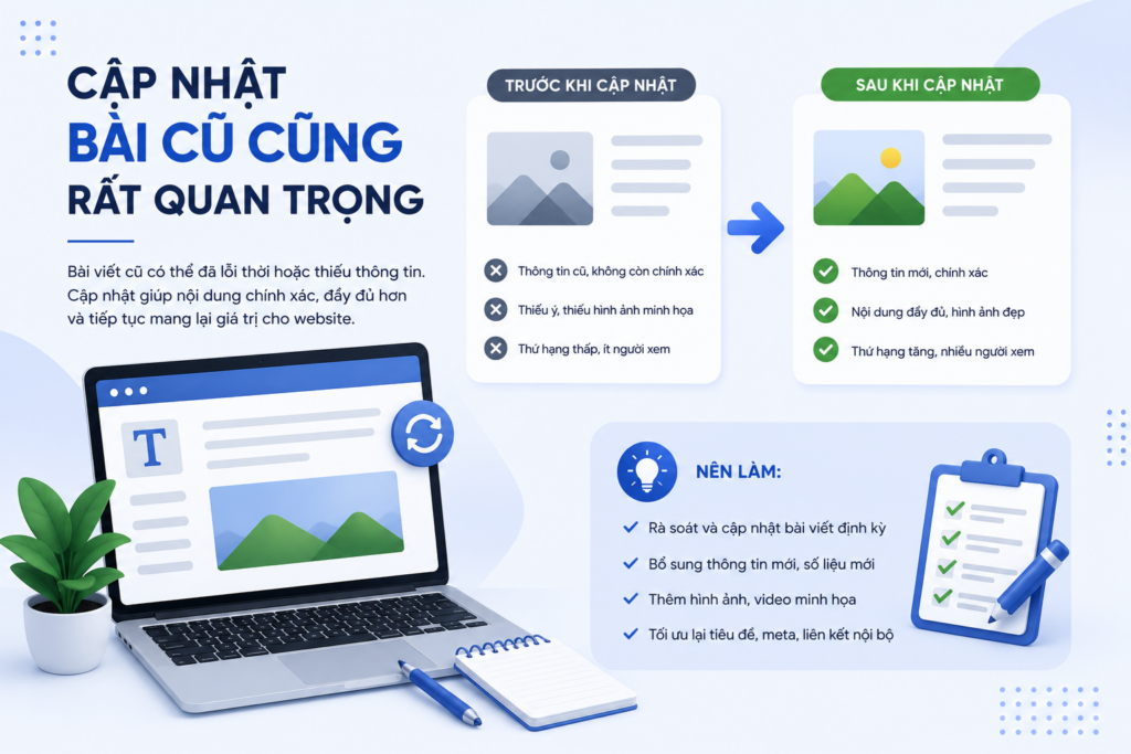Cập nhật nội dung website thường xuyên có lợi gì cho SEO?