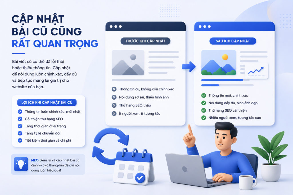Cập nhật nội dung website thường xuyên có lợi gì cho SEO?