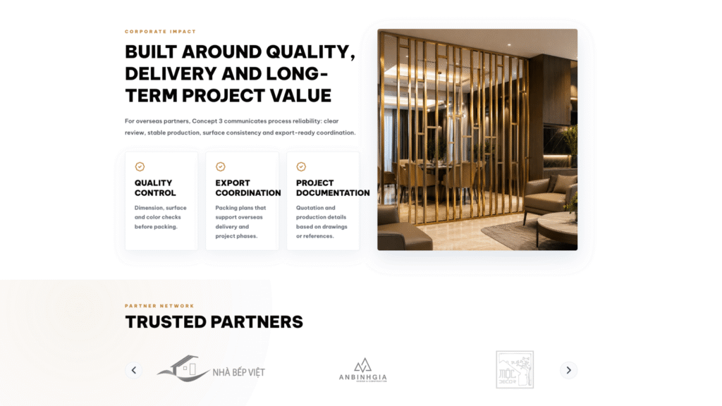 Mẫu website gia công inox