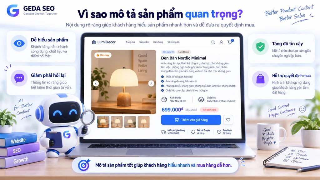 Ứng dụng AI viết mô tả sản phẩm